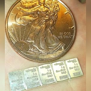 1oz copper round + 5 Grams Silver Valcambi Suisse Silver Bars Specialty Silver